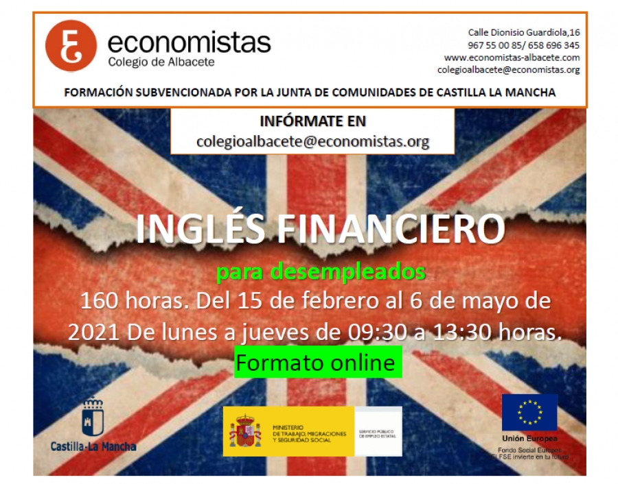 Curso Gratuito De Ingles Financiero Subvencionado Por La Jccm