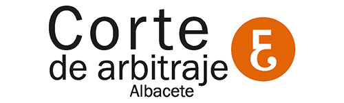 Logotipo corte de arbitraje por Colegio de economistas de Albacete