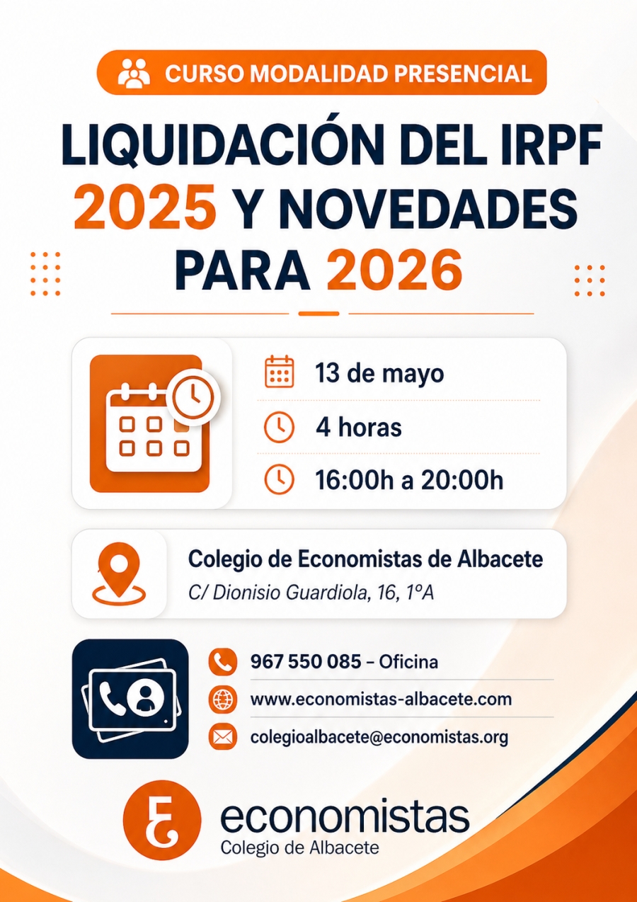 CURSO 13 DE MAYO DE 2026. Liquidación del IRPF y novedades para 2026