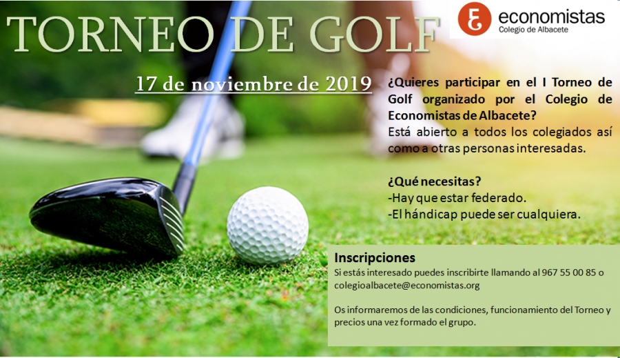 I Torneo de Golf del Colegio de Economistas de Albacete- 17 de noviembre de 2019